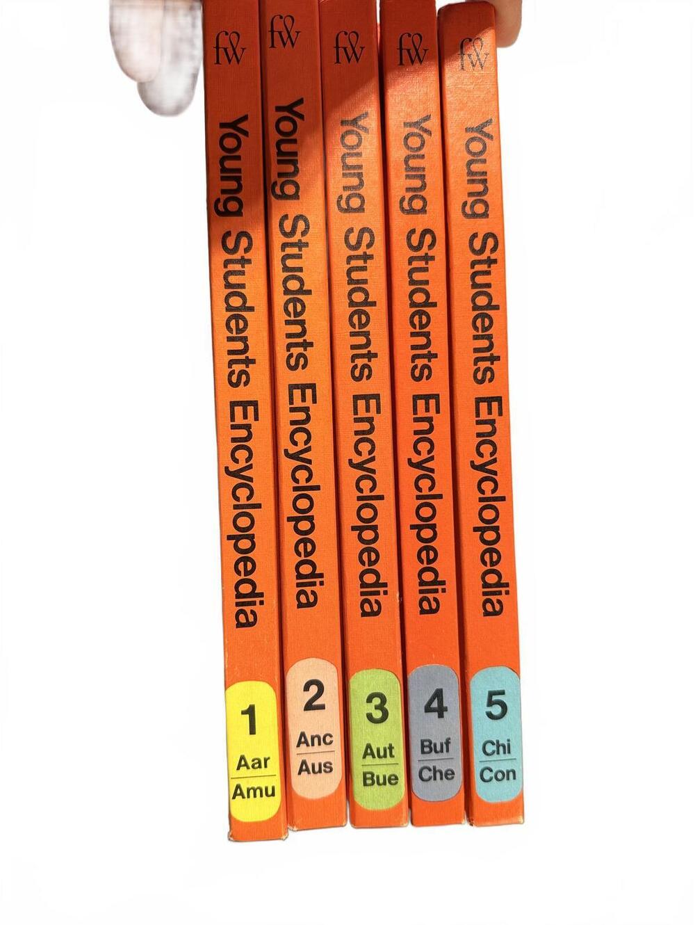 Vintage Funk Wagnalls Young Students Encyclopedia Vol 1-5 Hardcover Set